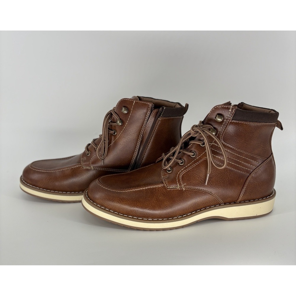 Steve Madden Men's Casual Boots P-Doyers, Cognac, Lace Up (Size 12)